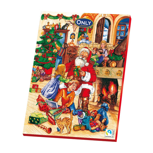 Advent calendars with milk chocolate - Santa Fireplace 50g