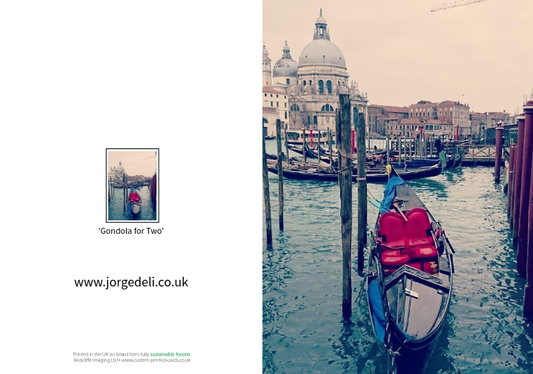 "Gondola for Two' Greetings Card
