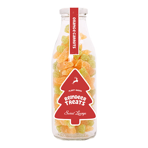 Fizzy Orange Carrot ‘Reindeer Treats’ Glass Sweets Jar 300g