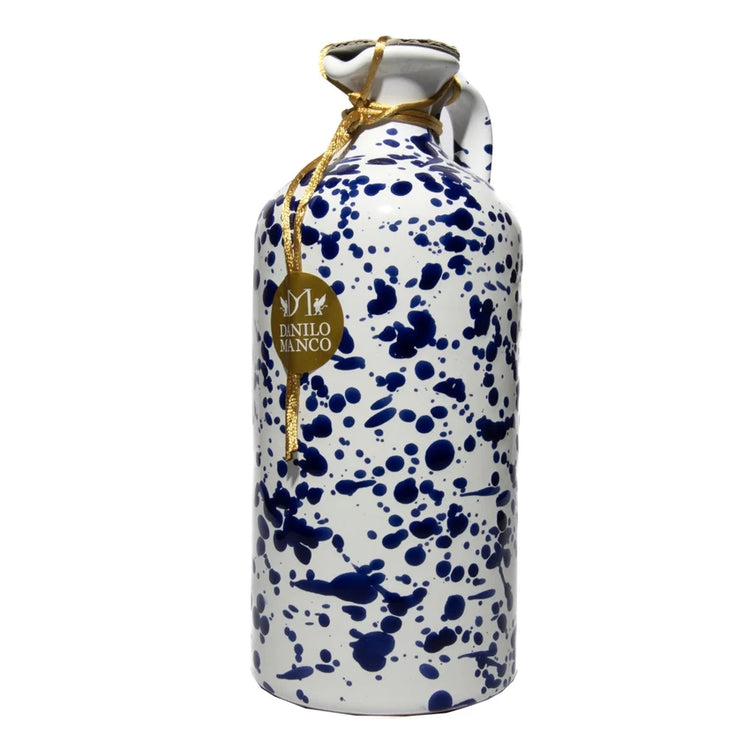 Danilo Manco Puglian Extra Virgin Olive Oil in glazed Terracotta Blue Bottle