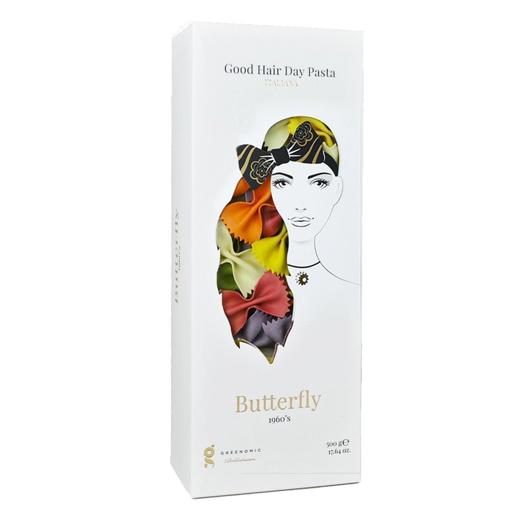 Good Hair Day Pasta - Butterfly 1960s Multi-coloured Farfalle