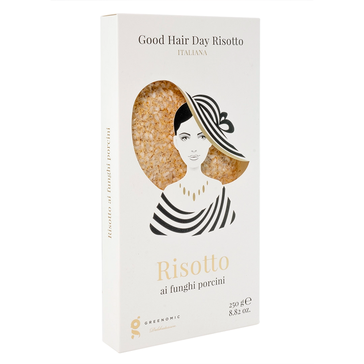 Good Hair Day Risotto with porcini mushrooms