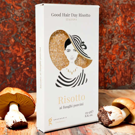 Good Hair Day Risotto with porcini mushrooms