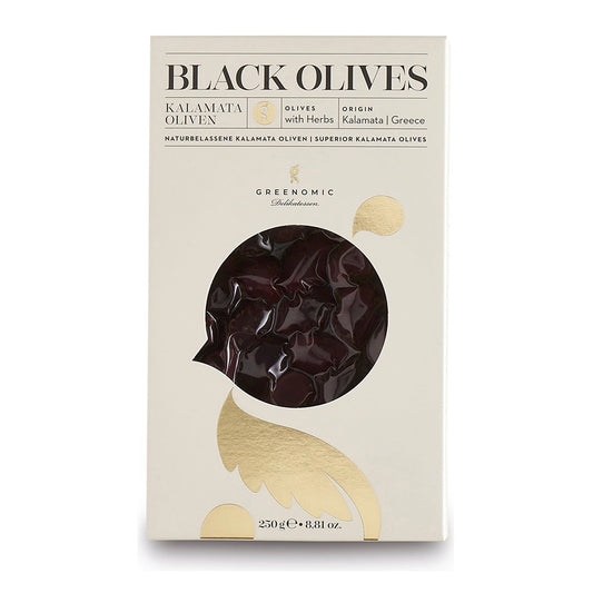 White packet of olives