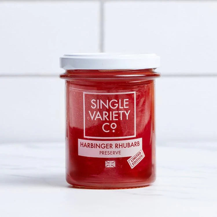 Jar of Single Variety Harbinger Rhubarb Preserve