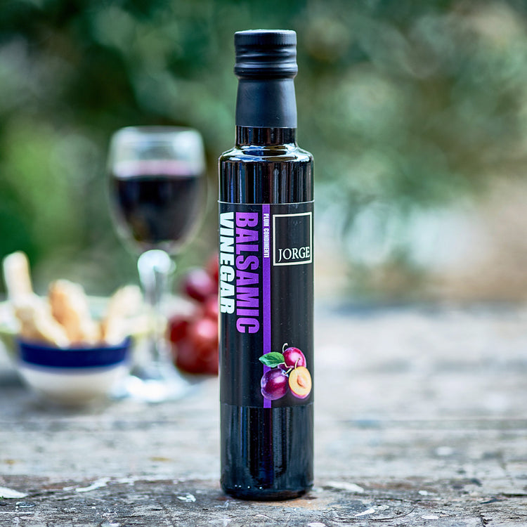 Plum flavoured balsamic vinegar outdoors