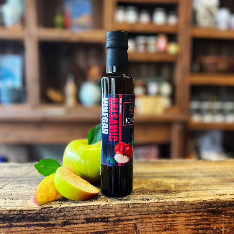 Jorge Apple-infused White Balsamic vinegar in artisan delicatessen