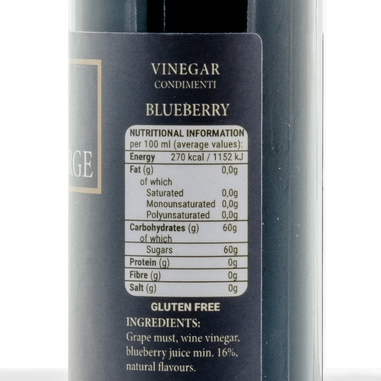 Jorge Blueberry infused balsamic vinegar ingredients and nutritional information