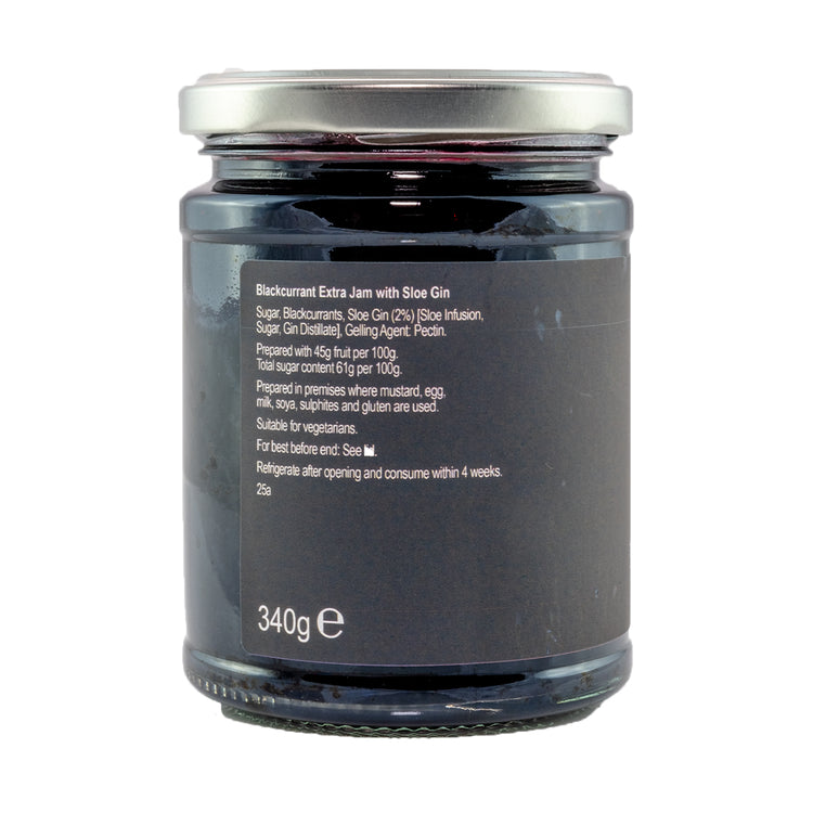 Jorge jam ingredients list on a black label