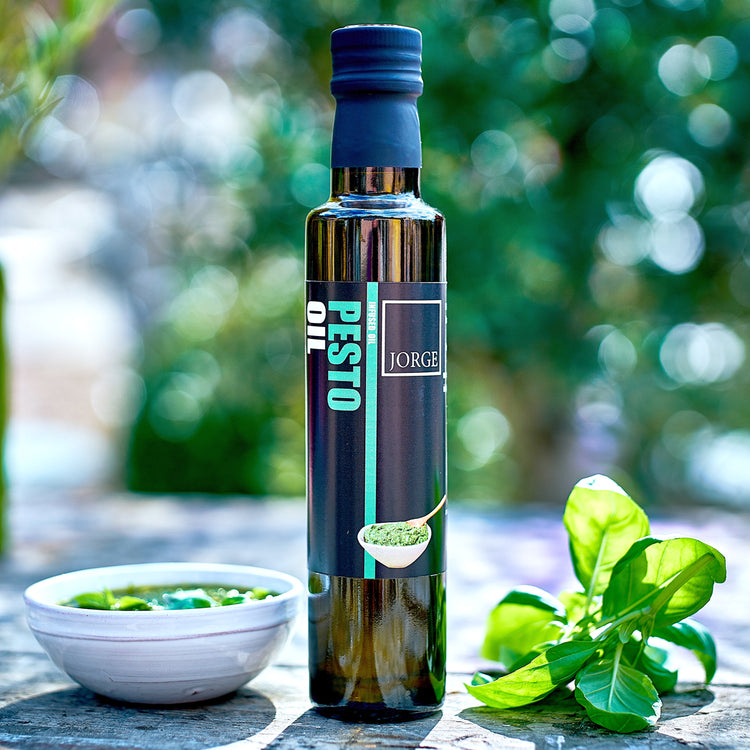 Jorge extra virgin olive oil infused with Pesto