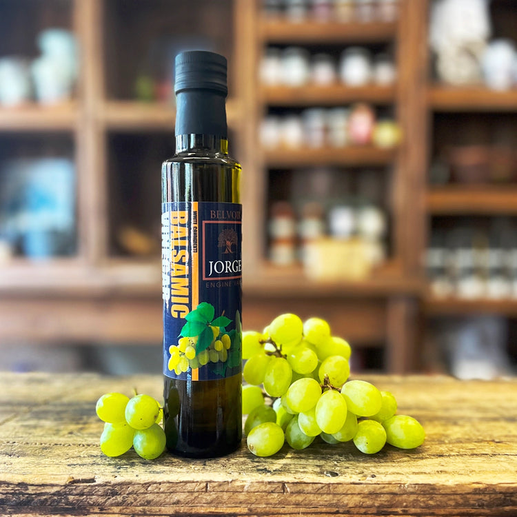 Jorge White Grape Balsamic Vinegar in artisan delicatessen