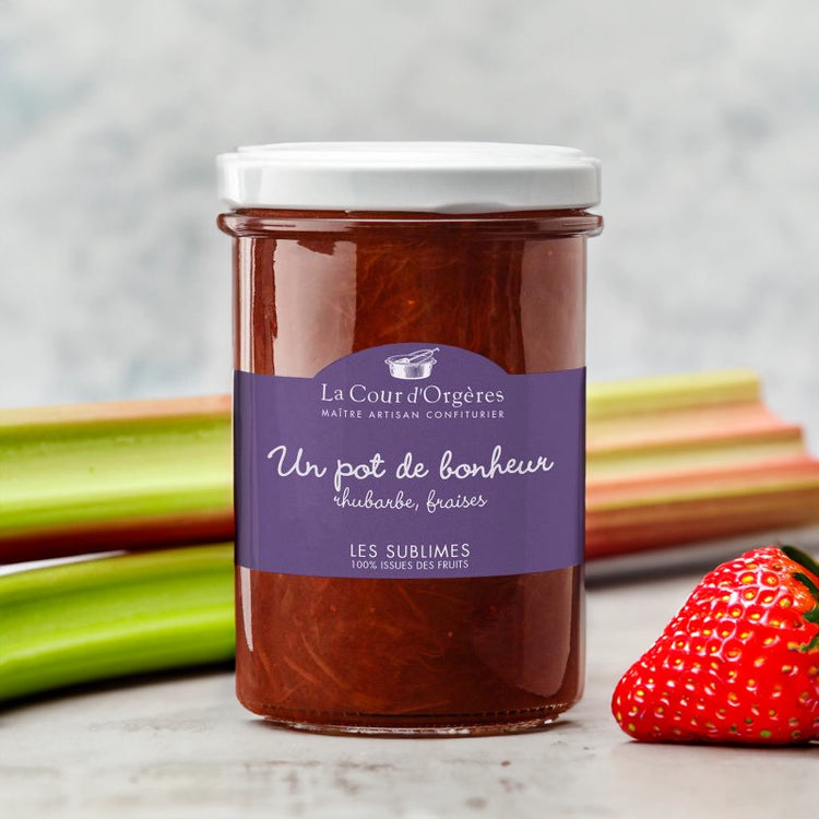 La Cour d'Orgères Light Rhubarb and Strawberry Jam