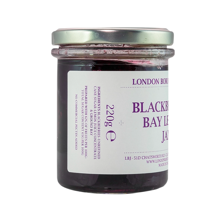 Blackberries, unrefined cane sugar, bay leaves, lemon juice concentrate