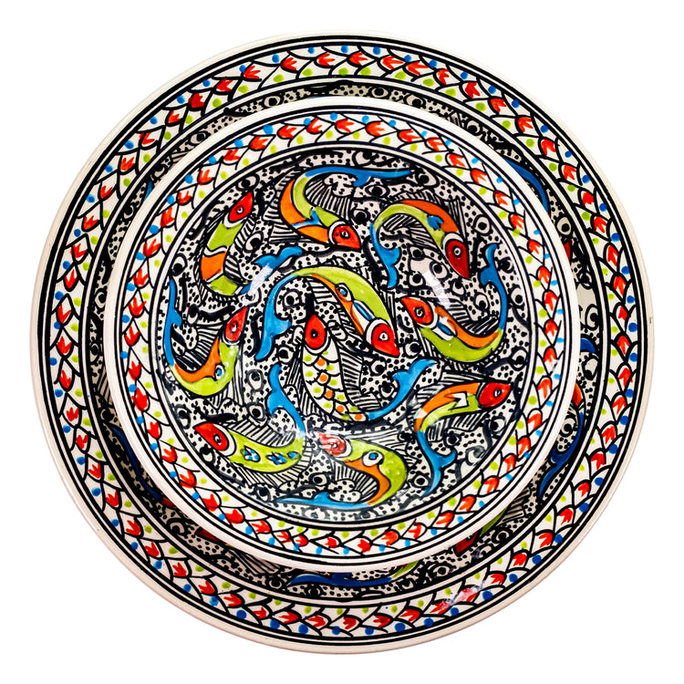 Fish design Moroccan serving dish
