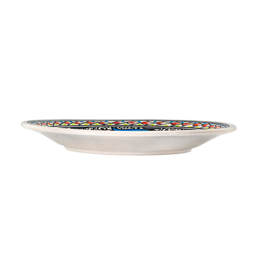 a side view of our marine-inspired Moroccan-style serving plate