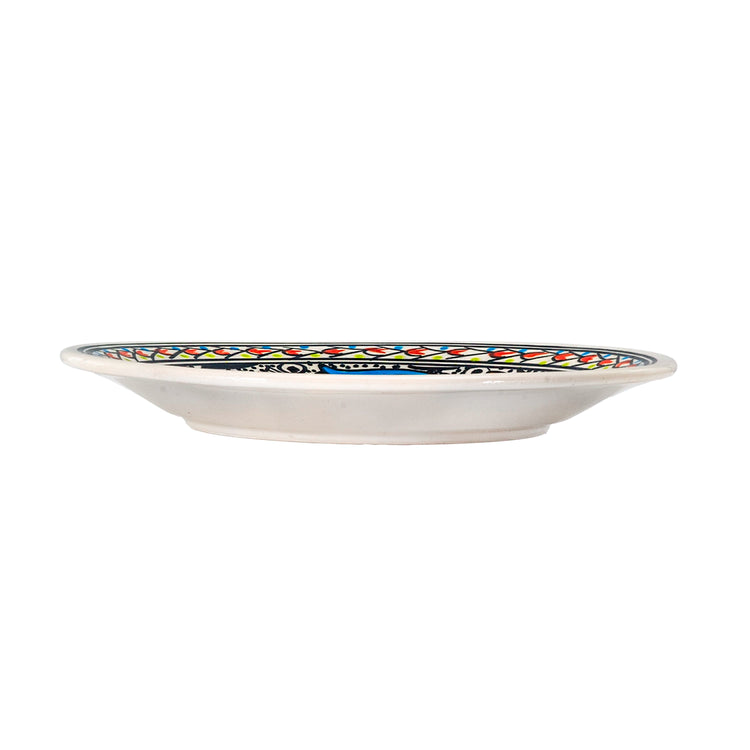 a side view of our marine-inspired Moroccan-style serving plate