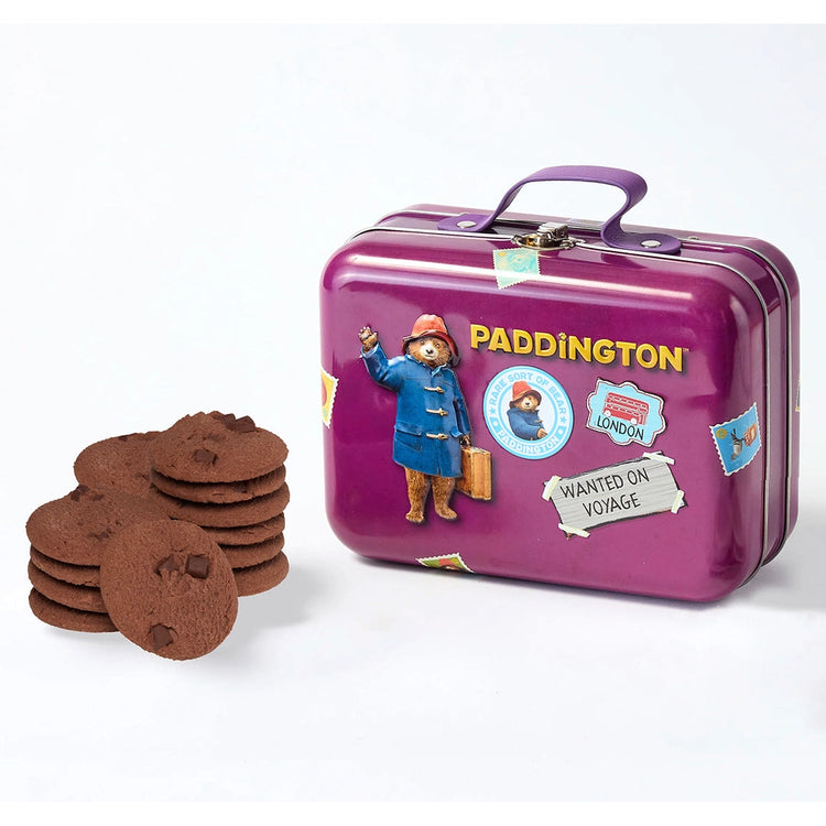 Paddington Bear Suitcase Tin with Orange Marmalade Chocolate Chunk Cookies, 300g