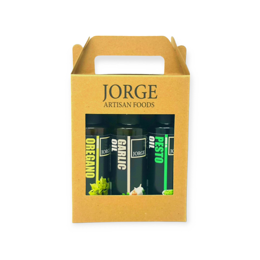 JORGE Chilli, Garlic, Pesto Olive Oil Gift Set 3x100ml