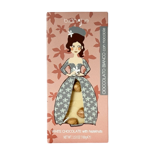 BLanghe White Chocolate Bar with Hazelnuts 100g