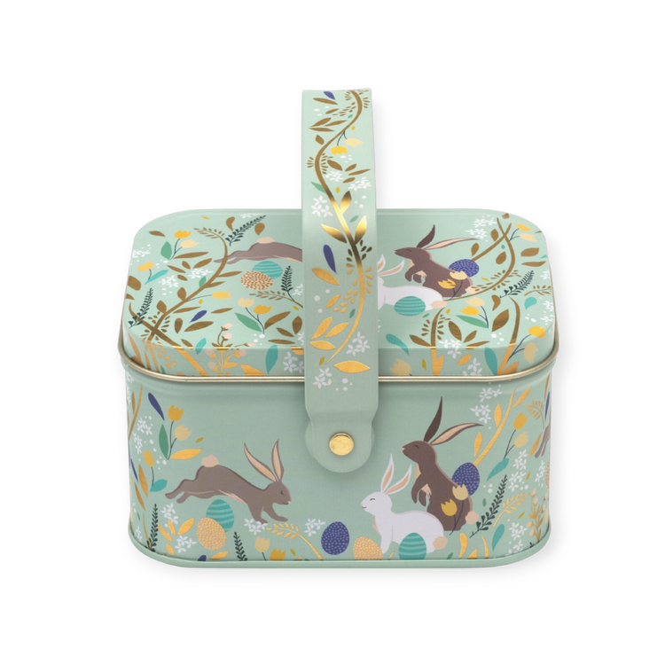 TIN TREATS Sarah Miller Easter Basket Tin with Choc Mini Eggs 100g