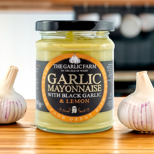Black Garlic and Lemon Mayonnaise from The Garlic Farm, Isle of Wight