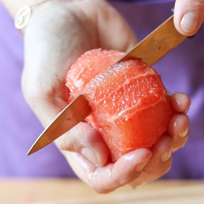 sliced Corsican grapefruit for artisan jam