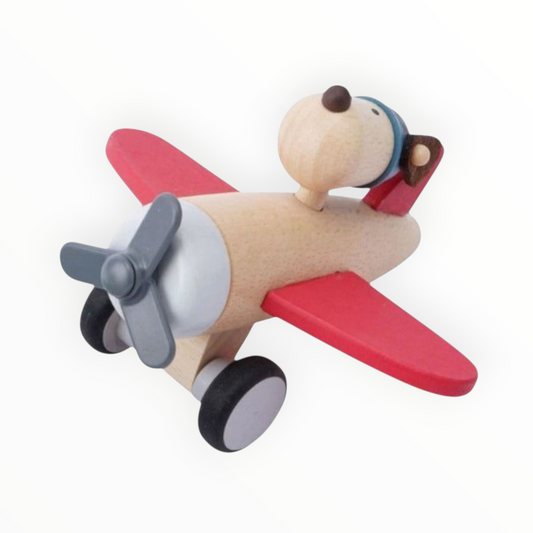 Wooden Aeroplane - Red