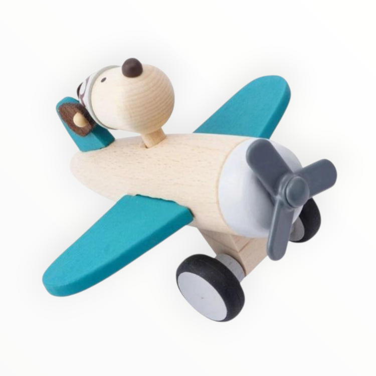Wooden Aeroplane - Blue