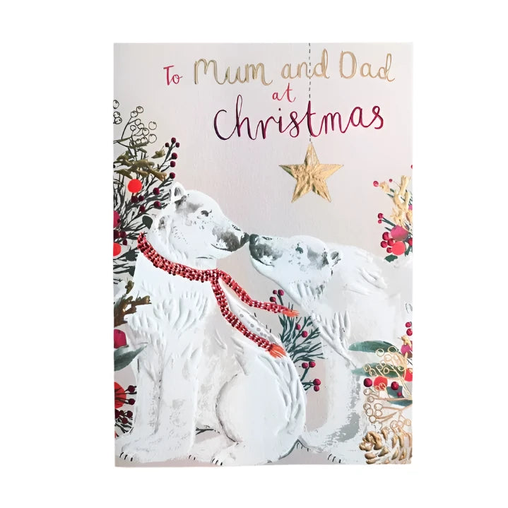 Mum & Dad Bear Christmas Card