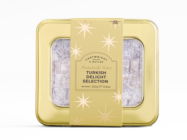Turkish Delight Selection Gold Christmas Tin