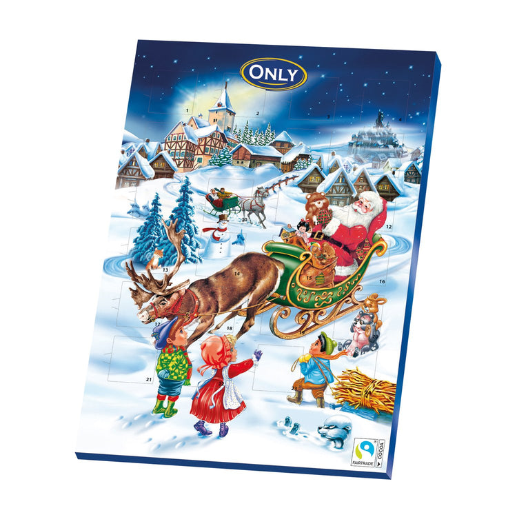Advent calendars with milk chocolate - Santa on Sleigh 50g