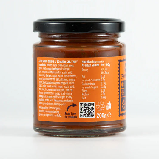 Aagrah authentic Poppadom Chutney ingredients label