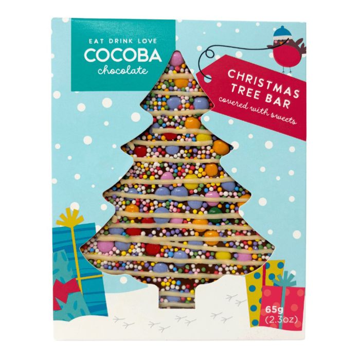 Christmas Tree Loaded Bar with Candy Beans & Sprinkles 65g