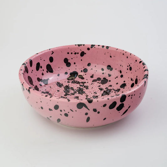 Artisan Ceramic Garlic Grater Plate - Cosmic Pink