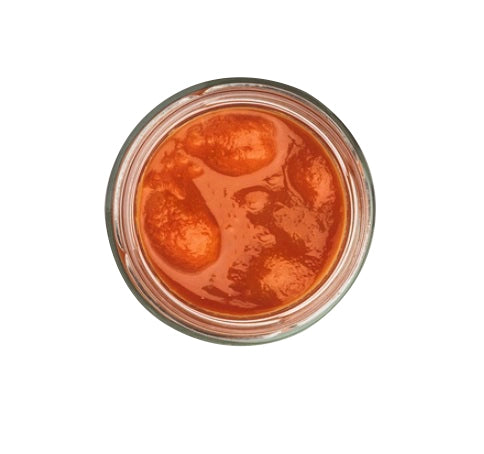 Crispino jar of cherry tomatoes showing contents