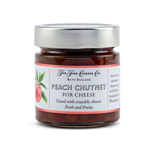 The Fine Cheese Company Peach Chutney jar on white background