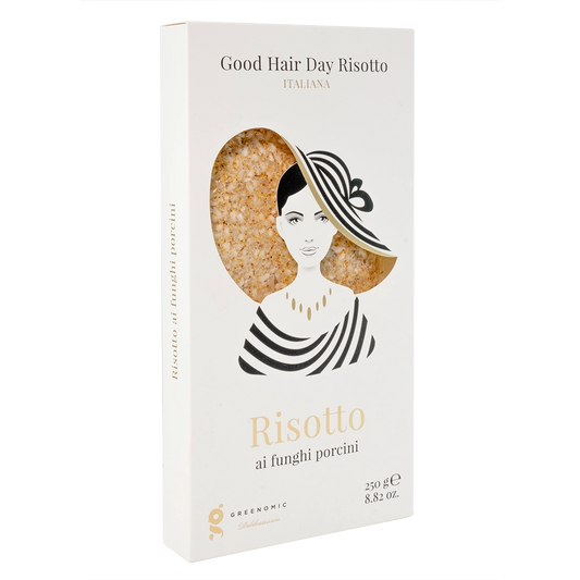 Good Hair Day Risotto with porcini mushrooms