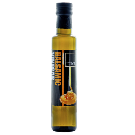 Bottle of JORGE Artisan Foods Honey-infused Balsamic Vinegar