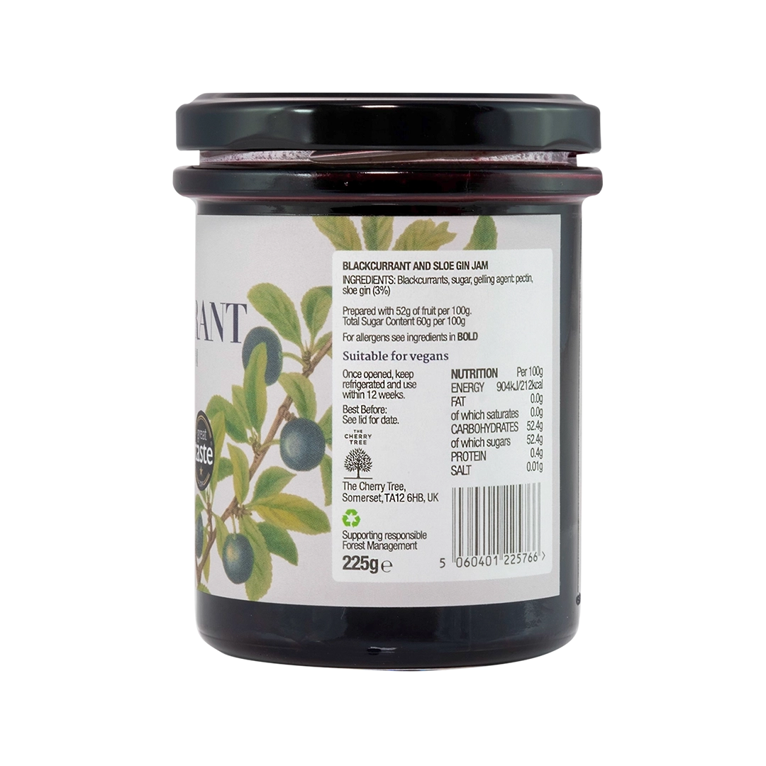 A glass jar with the ingredients written on with the Kew Gardens logo.