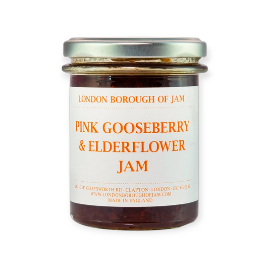 Pink Gooseberry and Elderflower Jam