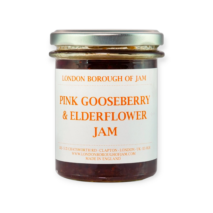 Pink Gooseberry and Elderflower Jam
