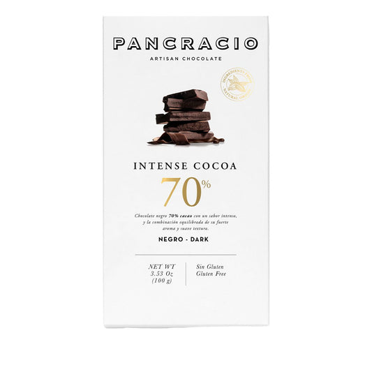 Pancracio - Intense Cocoa 70% Dark Chocolate Bar 100g