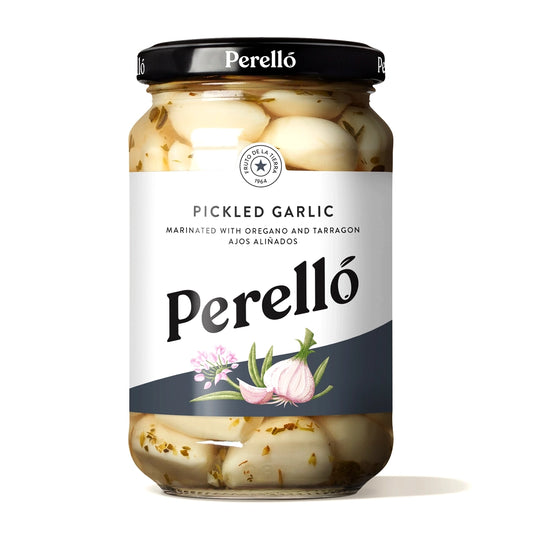 Perelló pickled garlic cloves with oregano and tarragon