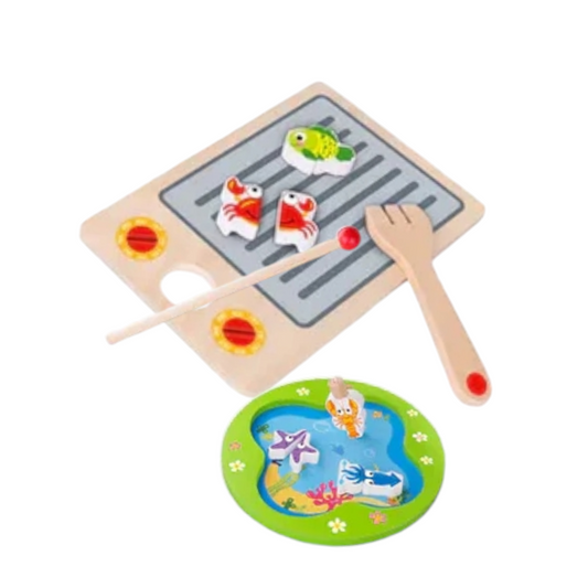 Fishing & Grilling Wooden Toy Set