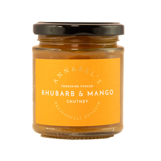 Annabel's forced Rhubarb & Mango Chutney