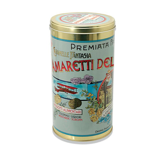 Retro Tin of Crunchy Amaretti 210g