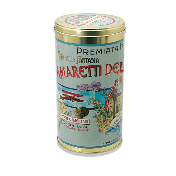 Retro Tin of Crunchy Amaretti 210g