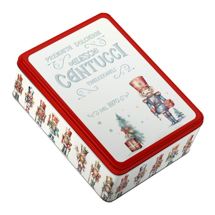 Red Nutcracker Tin with Cantucci 200g