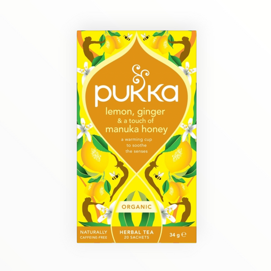 Lemon, Ginger & Manuka Honey Tea Bags