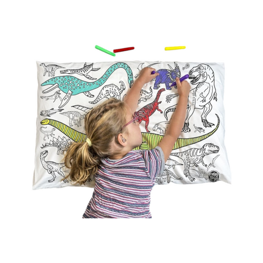 Colour-in Pillowcase - Dinosaurs